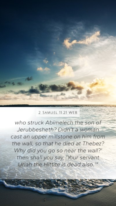 2 Samuel 11:21 WEB Bible Verse Image