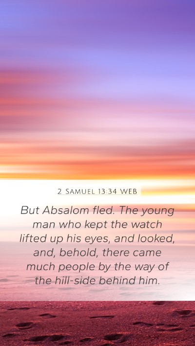 2 Samuel 13:34 WEB Bible Verse Image
