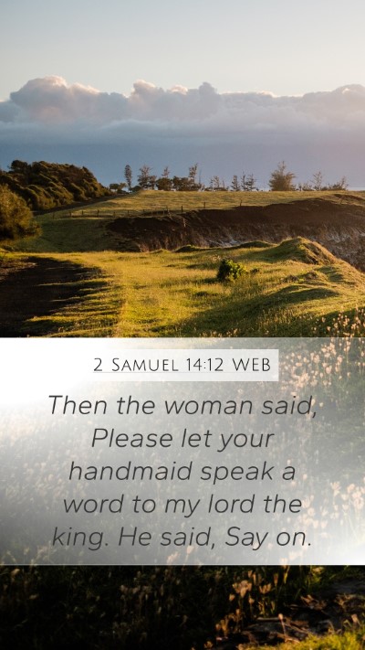 2 Samuel 14:12 WEB Bible Verse Image
