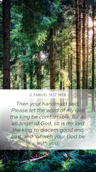 2 Samuel 14:17 WEB Bible Verse Image