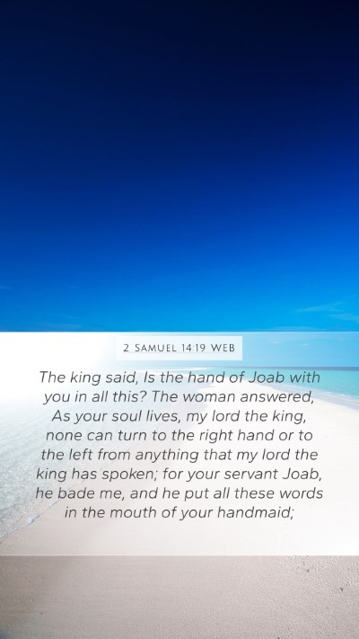 2 Samuel 14:19 WEB Bible Verse Image