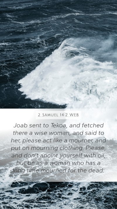 2 Samuel 14:2 WEB Bible Verse Image