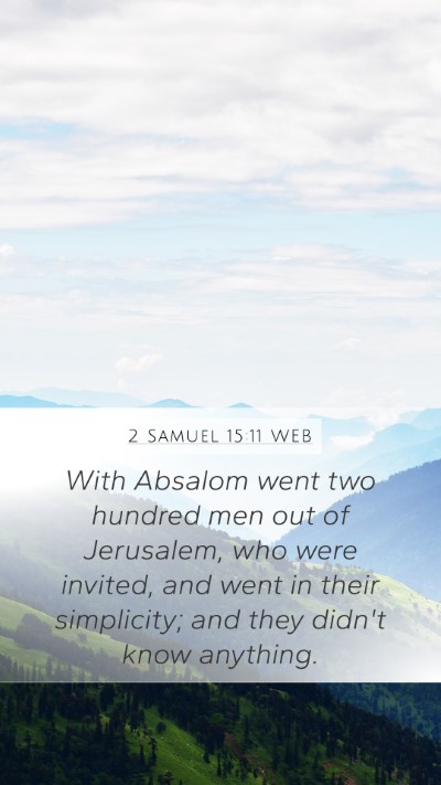 2 Samuel 15:11 WEB Bible Verse Image