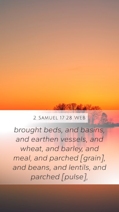 2 Samuel 17:28 WEB Bible Verse Image