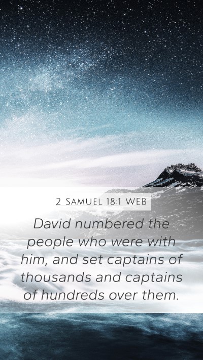 2 Samuel 18:1 WEB Bible Verse Image