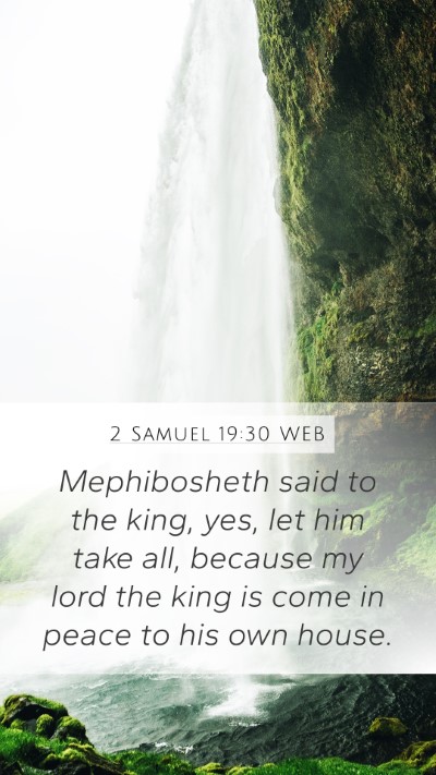 2 Samuel 19:30 WEB Bible Verse Image