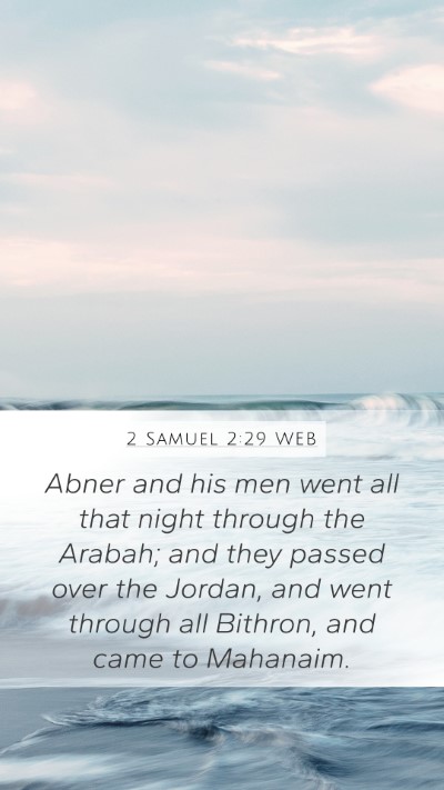 2 Samuel 2:29 WEB Bible Verse Image