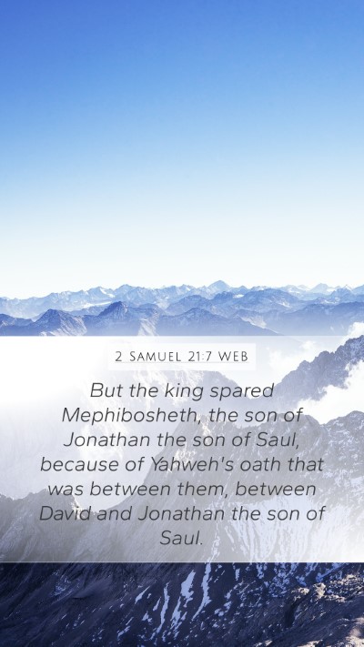 2 Samuel 21:7 WEB Bible Verse Image