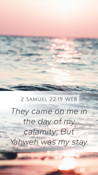 2 Samuel 22:19 WEB Bible Verse Image