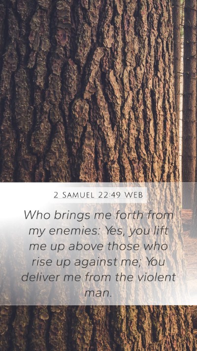 2 Samuel 22:49 WEB Bible Verse Image