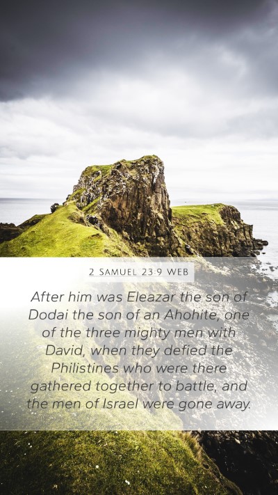 2 Samuel 23:9 WEB Bible Verse Image