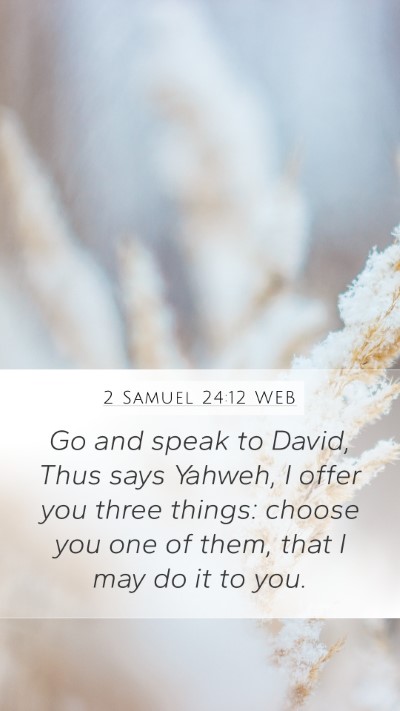 2 Samuel 24:12 WEB Bible Verse Image