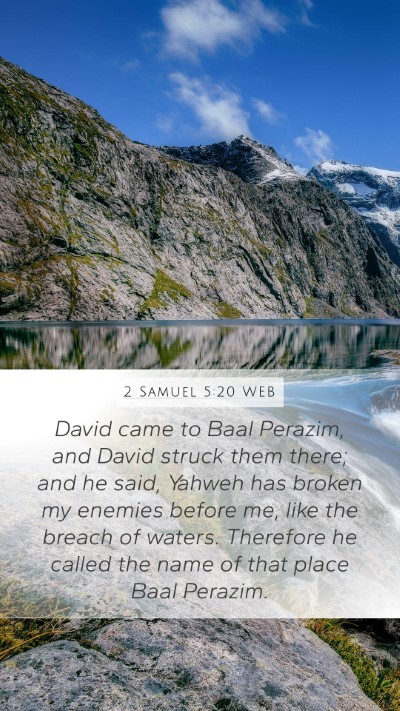 2 Samuel 5:20 WEB Bible Verse Image