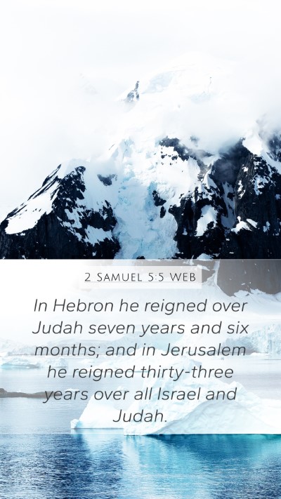 2 Samuel 5:5 WEB Bible Verse Image