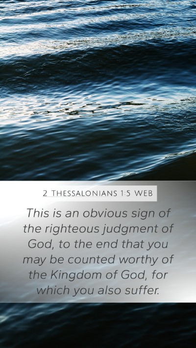 2 Thessalonians 1:5 WEB Bible Verse Image