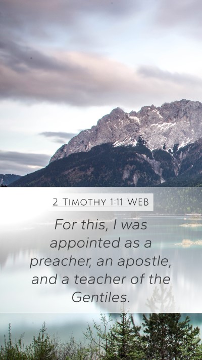 2 Timothy 1:11 WEB Bible Verse Image