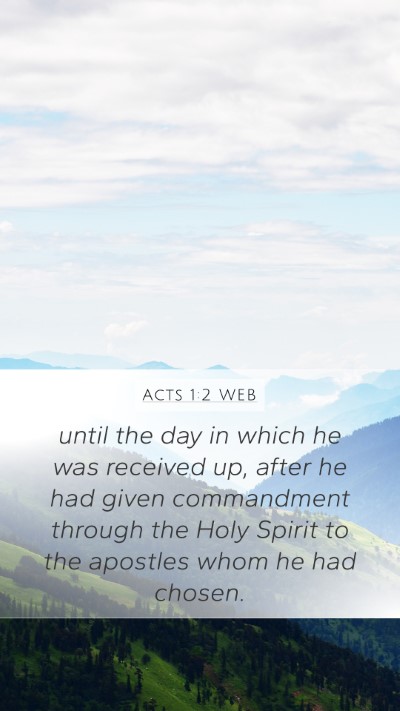 Acts 1:2 WEB Bible Verse Image