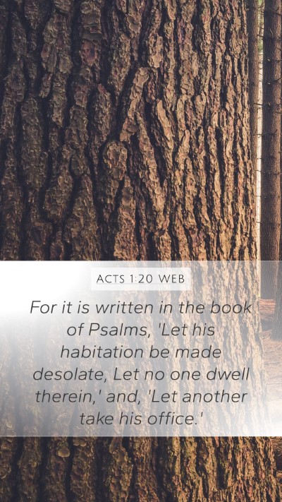 Acts 1:20 WEB Bible Verse Image