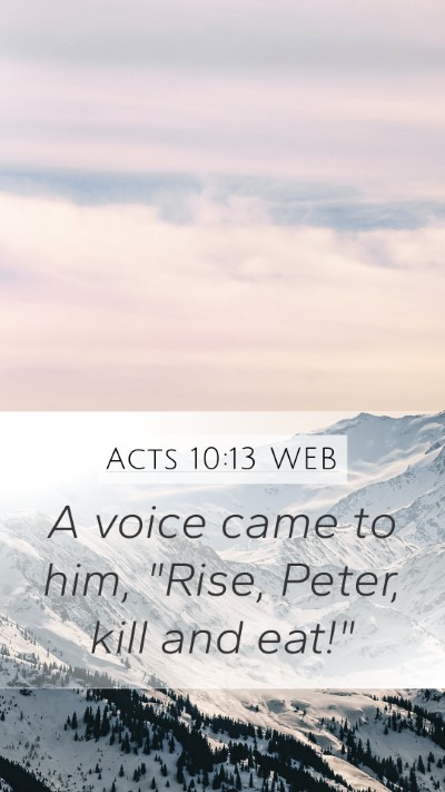 Acts 10:13 WEB Mobile Phone Wallpaper - A voice came to him, 