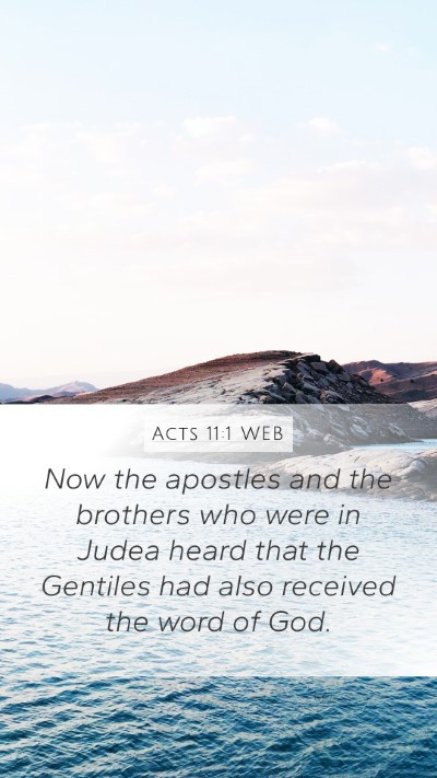 Acts 11:1 WEB Bible Verse Image