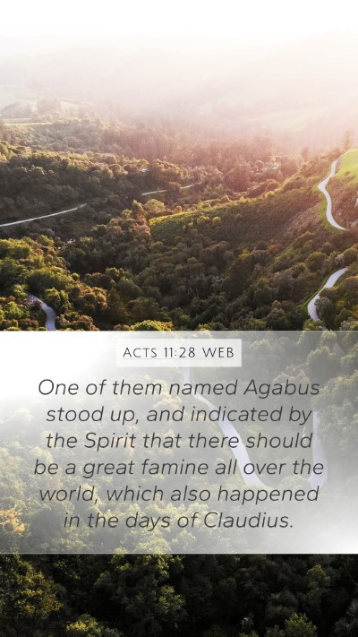 Acts 11:28 WEB Bible Verse Image