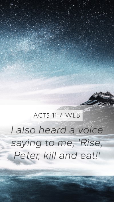Acts 11:7 WEB Bible Verse Image