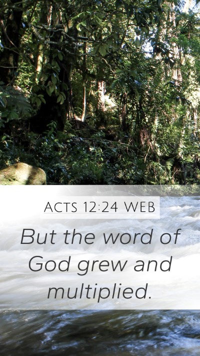 Acts 12:24 WEB Bible Verse Image