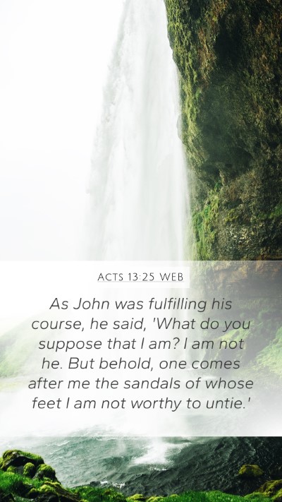 Acts 13:25 WEB Bible Verse Image
