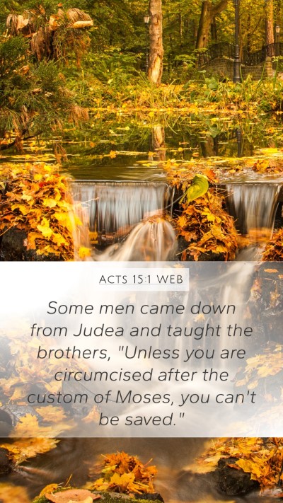 Acts 15:1 WEB Bible Verse Image