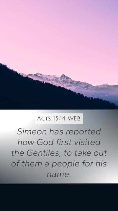 Acts 15:14 WEB Bible Verse Image