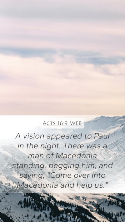 Acts 16:9 WEB Bible Verse Image