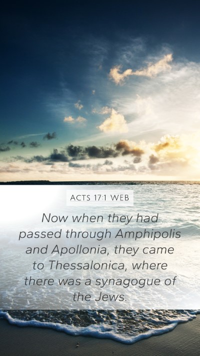 Acts 17:1 WEB Bible Verse Image