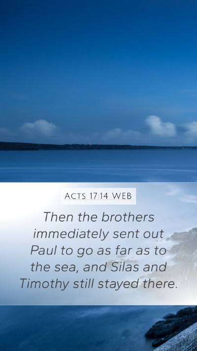 Acts 17:14 WEB Bible Verse Image
