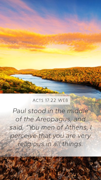 Acts 17:22 WEB Bible Verse Image