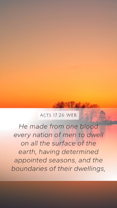 Acts 17:26 WEB Bible Verse Image