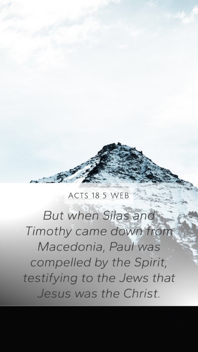 Acts 18:5 WEB Bible Verse Image