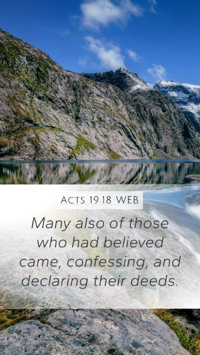 Acts 19:18 WEB Bible Verse Image