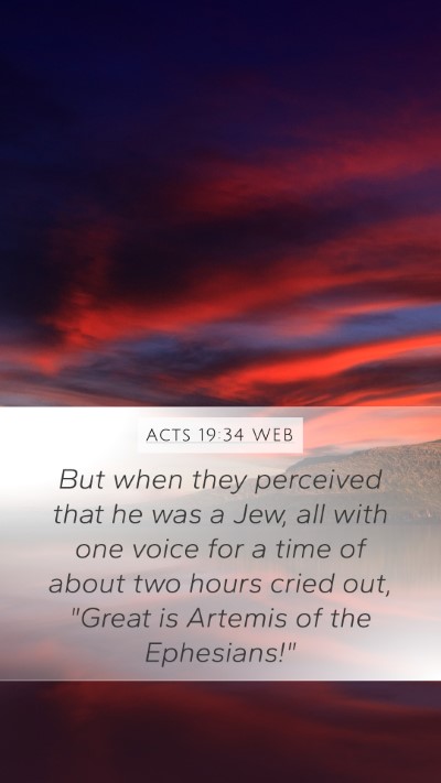 Acts 19:34 WEB Bible Verse Image