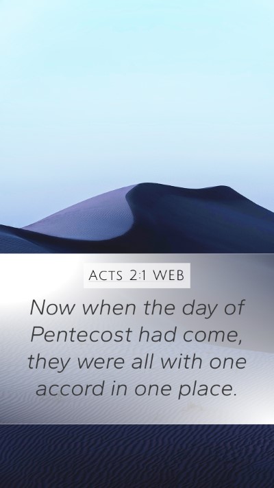 Acts 2:1 WEB Bible Verse Image