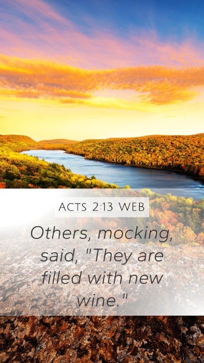 Acts 2:13 WEB Bible Verse Image