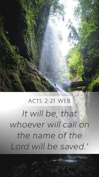 Acts 2:21 WEB Bible Verse Image