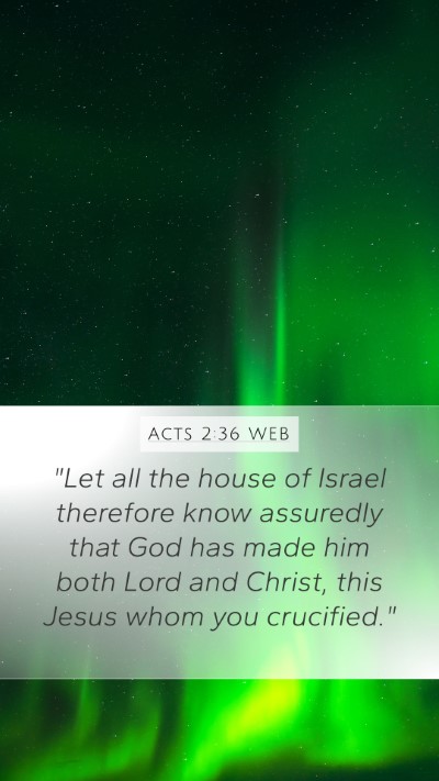 Acts 2:36 WEB Bible Verse Image