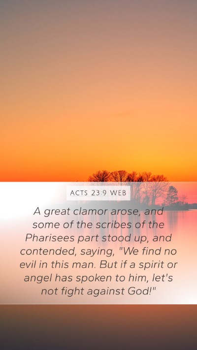 Acts 23:9 WEB Bible Verse Image