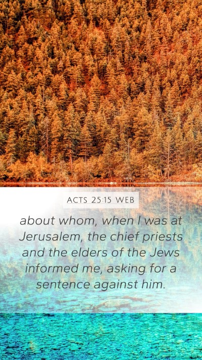Acts 25:15 WEB Bible Verse Image
