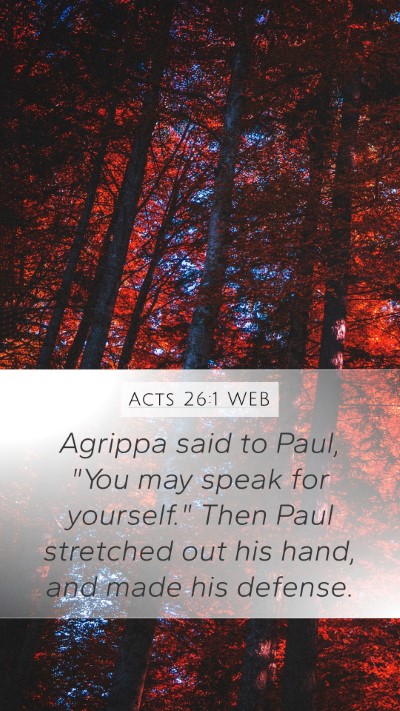 Acts 26:1 WEB Bible Verse Image