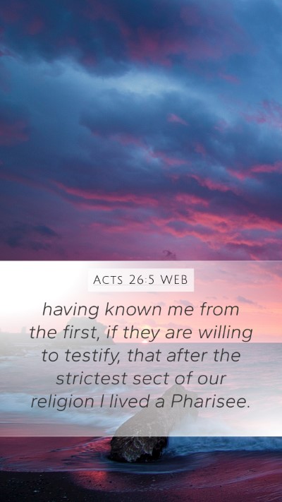 Acts 26:5 WEB Bible Verse Image