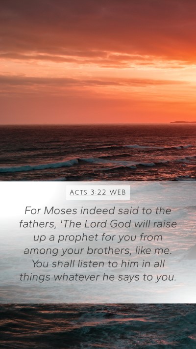 Acts 3:22 WEB Bible Verse Image