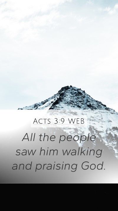 Acts 3:9 WEB Bible Verse Image