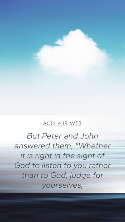 Acts 4:19 WEB Bible Verse Image