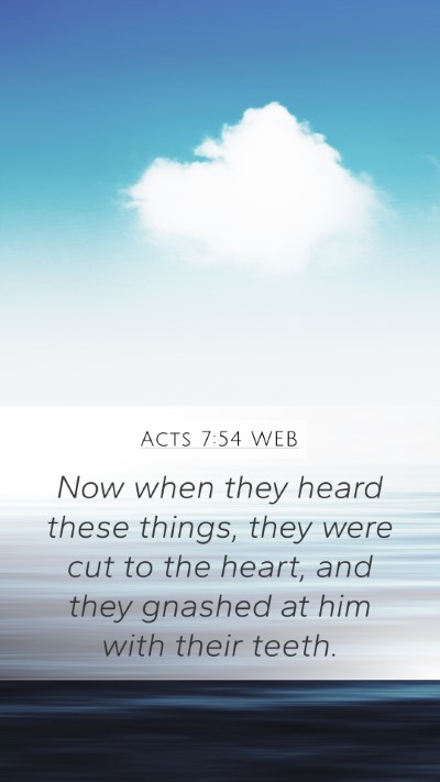 Acts 7:54 WEB Bible Verse Image